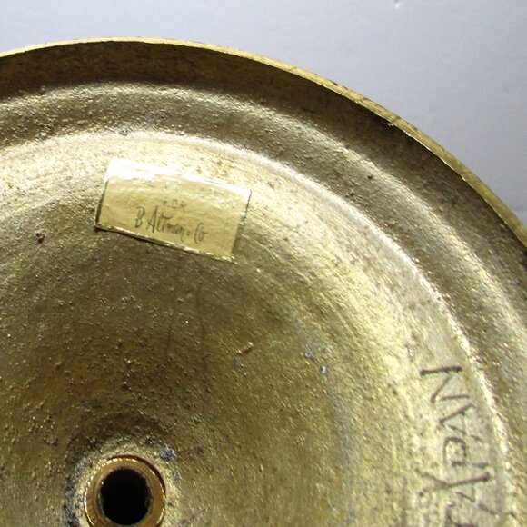 Pair Of Brass Candlesticks Colonial Revival Made In Japan MCM Home Decor - Picture 10 of 10